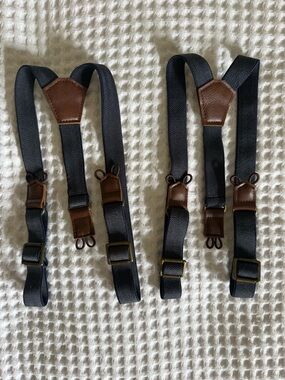 Carter’s Boys Suspenders Gray Brown Y-Back Adjustable Dressy